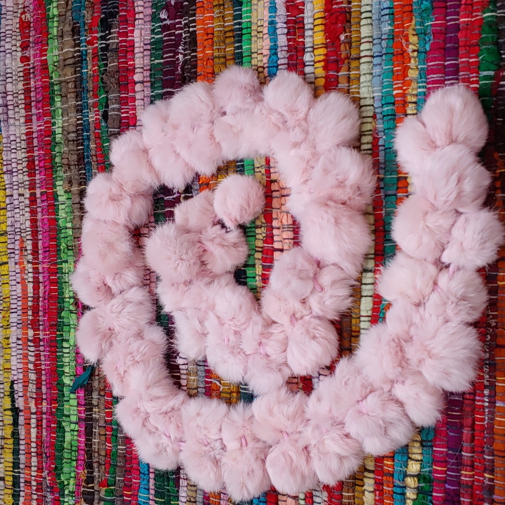 ⭐️Cejon pink rabbit hair scarf